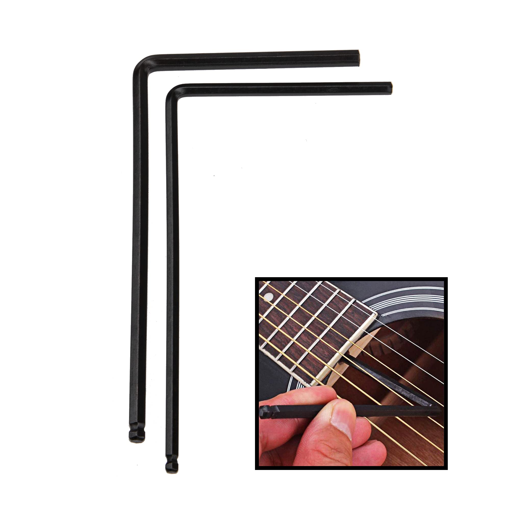 4Pcs Yootones 4mm / 5mm Guitar Truss Rod Wrench, Allen Wrench Tool Ball End Compattible with Martin Acoustic Guitar Truss Rod Ad